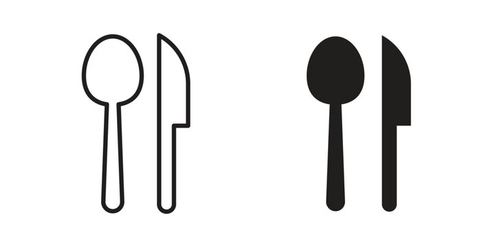Cutlery icons Symbol, logo illustration. icon concept for web design