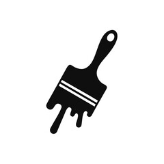 Paint brush icon vector in flat style, symbol for web site and mobile app, vector Illustration