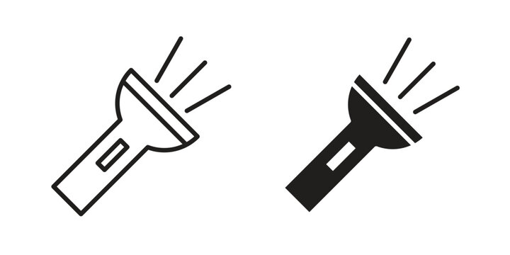 Flashlight icons Symbol, logo illustration. icon concept for web design