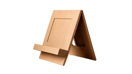 Foldable cardboard easel display stand for smartphones and tablets, a simple and eco friendly solution for hands free viewing and presentations