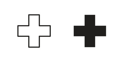 Fototapeta premium Hospital sign icons Symbol, logo illustration. icon concept for web design