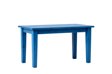 Blue Wooden Dining Table with Simple Design