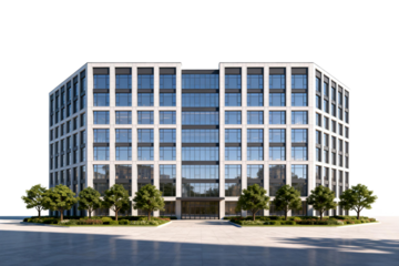 Modern Commercial Office Building with Glass Facade