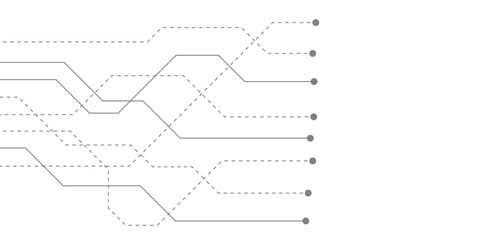 Abstract futuristic circuit board Illustration, Circuit board with various technology elements. Circuit board pattern for technology background. Vector illustration