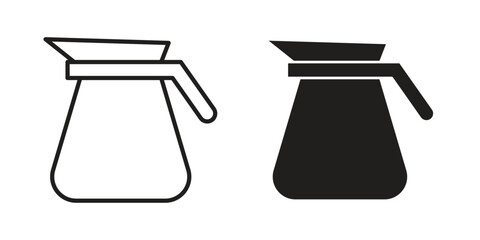 Coffee pot icons logo design, Pictogram Icons