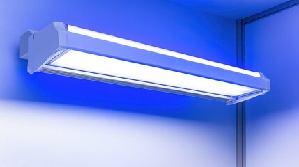 UV Light Illuminating the Interior of a Laboratory Hood