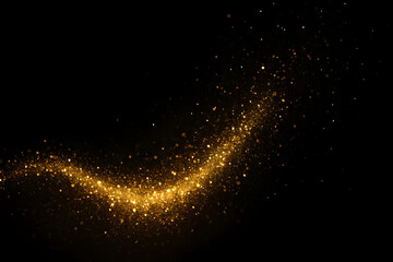 dark background with glitter, abstract glowing lines