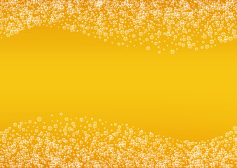Golden Ale Fizz: Abstract Bubbling Background.
Refreshing Lager Texture with White Foam Bubbles.
Bright Orange Carbonated Drink Banner Template.