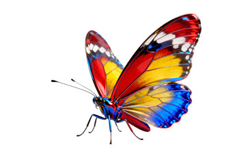 Vibrant Colorful Morpho Butterfly with Wings Spread