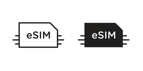 ESIM icons logo design, Pictogram Icons
