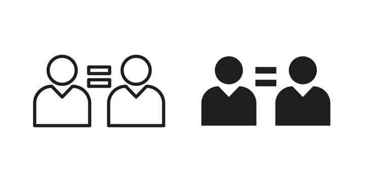Equality icons logo design, Pictogram Icons