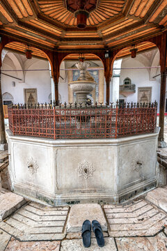 Ablution Fountain Inside Gazi Husrev Beg Mosque Courtyard