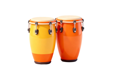 Two colorful conga drums for percussion music