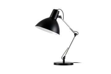 Black Adjustable Desk Lamp with Metal Arm