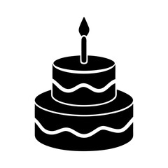 birthday cake isolated on white