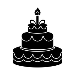 vector illustration of cake