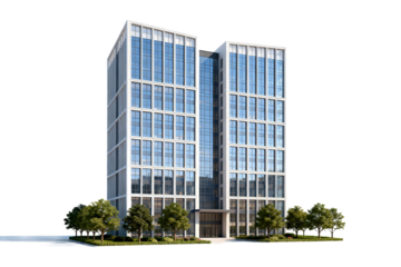 Modern Glass High-rise Office Building