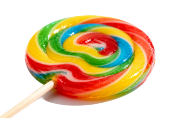 Colorful Swirl Lollipop with Wooden Stick