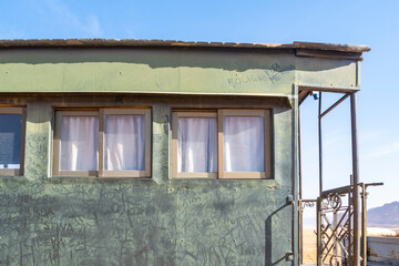 Jordan, nostalgic railway in Wadi Rum station