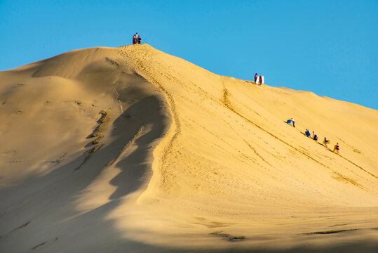 Sandboarding at the Giant Sand Dunes in Cape Reinga - New Zealand