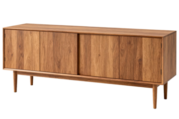 Natural Wood Media Console for Living Room