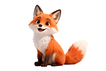 Cute Animated Red Fox Character