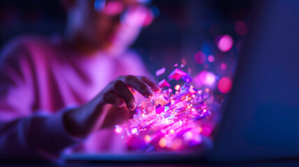 Personalized digital learning through AI transformation concept showing student progress and analytics