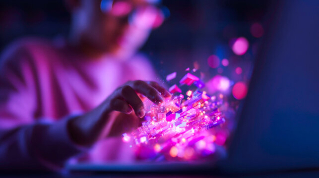 Personalized digital learning through AI transformation concept showing student progress and analytics