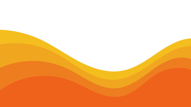 a yellow and orange wave background with a white background
