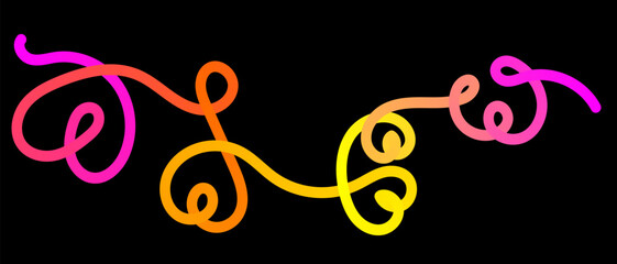 Dynamic flowing gradient lines creating an abstract artistic pattern on a black backdrop