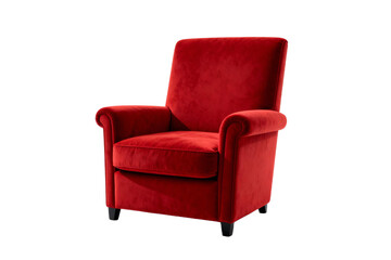 Red Upholstered Armchair for Living Room Decor