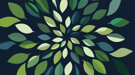 Stylized leaf cluster arranged into a star pattern, featuring organic shapes, natural symmetry and modern decorative design, expressing harmony, growth, nature balance and creative botanical 