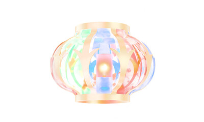 Vibrant Festival Night: Hanging Colorful Chinese Lanterns Illuminate the Dark Sky, Celebrating Asian New Year Traditions.