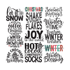 Fototapeta premium Winter Christmas SVG Bundle