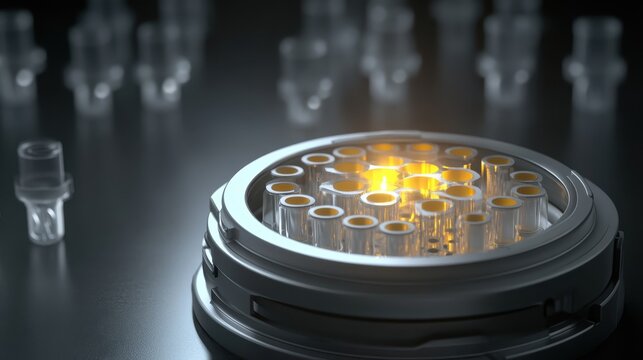 PCR Plate inside a Precision Thermocycler with Closed Lid