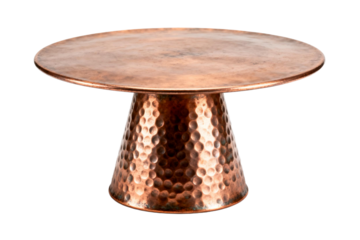 Hammered Copper Round Coffee Table
