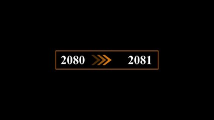 New year 2080 to 2081 animation. Year loading concept. Year change concept. New year 2081 loading bar animation with arrow icon.