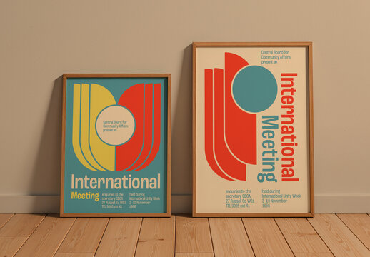 Mid Century Modern Event Poster Layout
