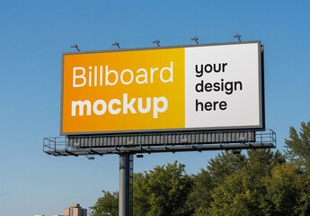 Outdoor huge billboard mockup