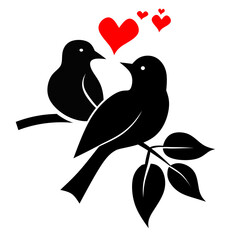 two birds on a branch