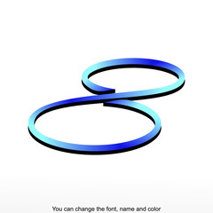 Infinity Blue Logo Template Design Vector