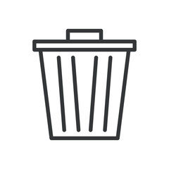 Waste bin  icon thin line icon. Editable stroke
