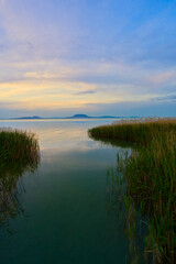 Abendstimmung am Balaton bei Balatonmáriafürdő, Ungarn