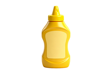 Yellow Plastic Squeeze Bottle for Condiments