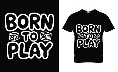 Born to Play Kids Typography T-Shirt Design