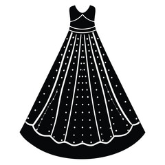 girls strappy dress flat sketch vector illustration a line summer beach dress, sundress technical cad drawing template