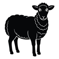 Clean and modern vector sheep silhouette vector art farm animal illustration livestock design graphic template ewe lamb ram wool farming 100
