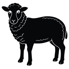Clean and modern vector sheep silhouette vector art farm animal illustration livestock design graphic template ewe lamb ram wool farming 100
