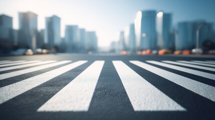 Zebra crossing on a city street