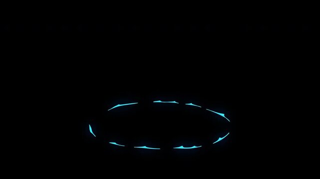 円状に炎が現れて消えていく手描きアニメーション